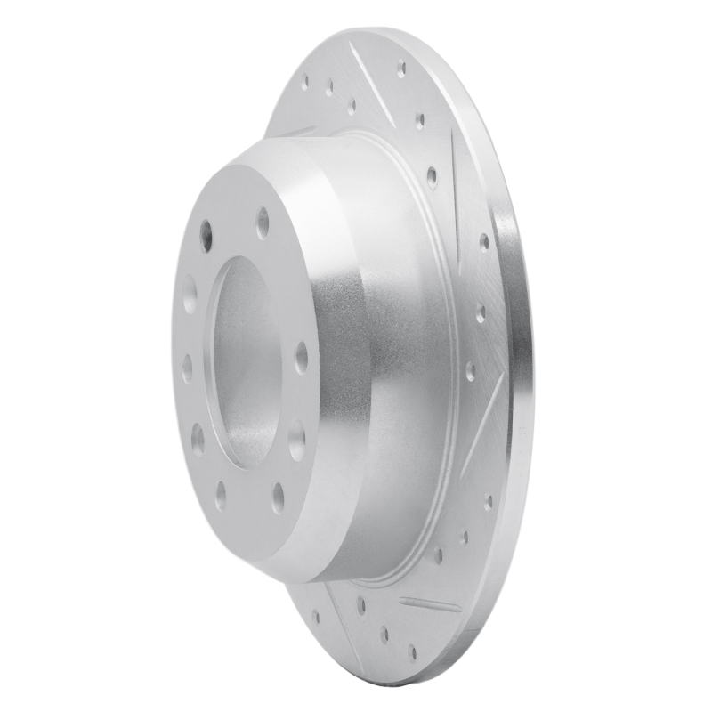 Hyundai Entourage Brake Rotor (1) - Rear Right - R1 Concepts - Drilled & Slotted - Silver - `06-`14